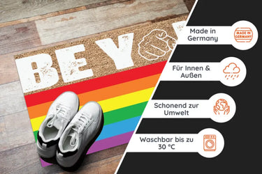 Be You - Regenbogen Fußmatte